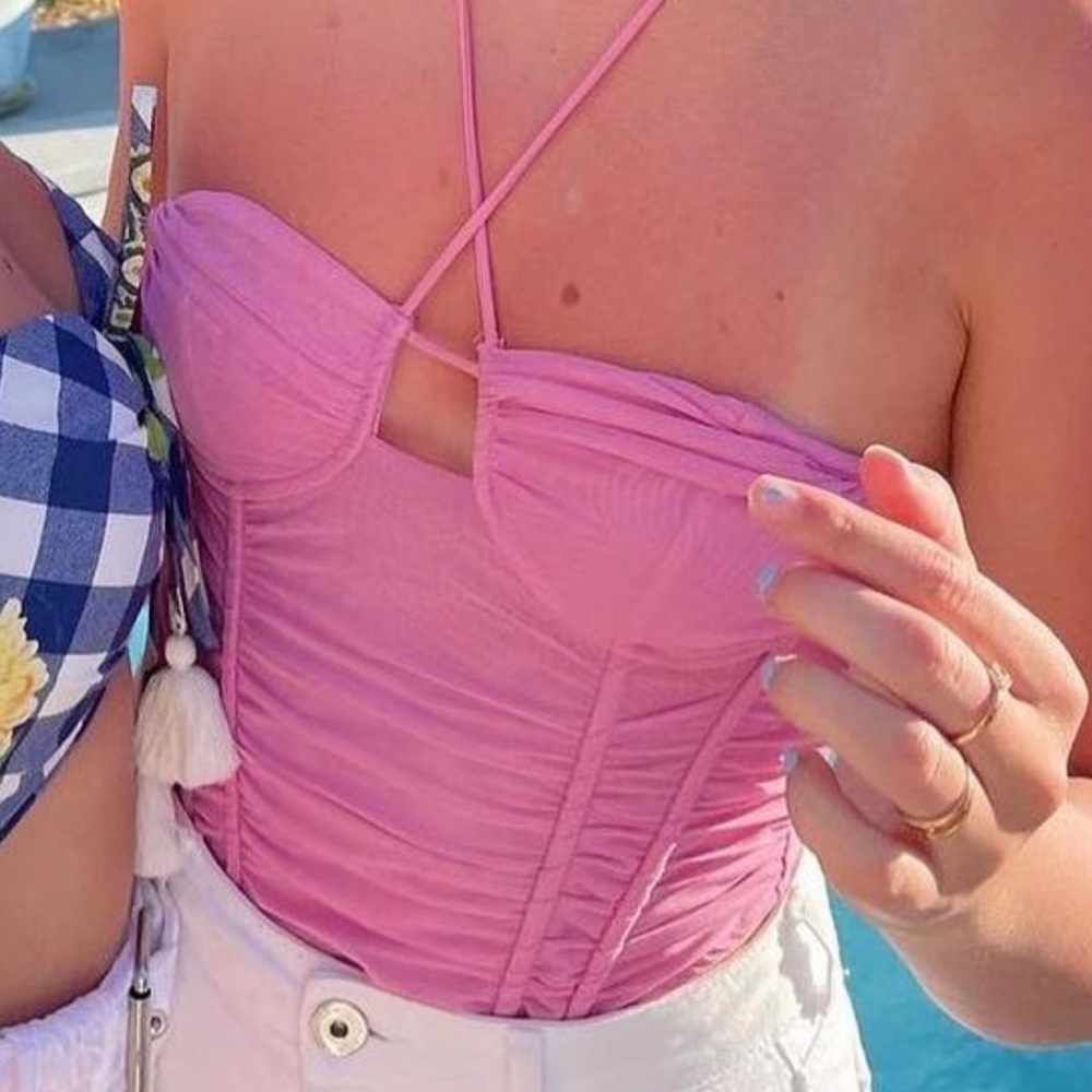 Pink corset Zara